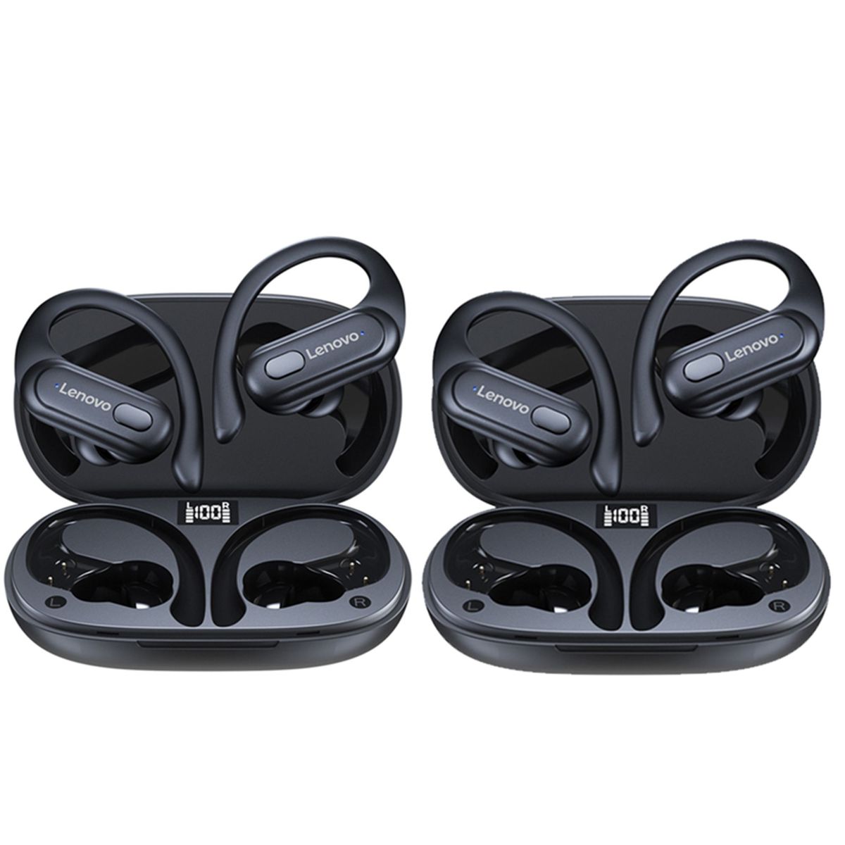 LENOVO - Set 2 De Lenovo XT60 De TWS Auricular bluetooth inalámbrico-Negro