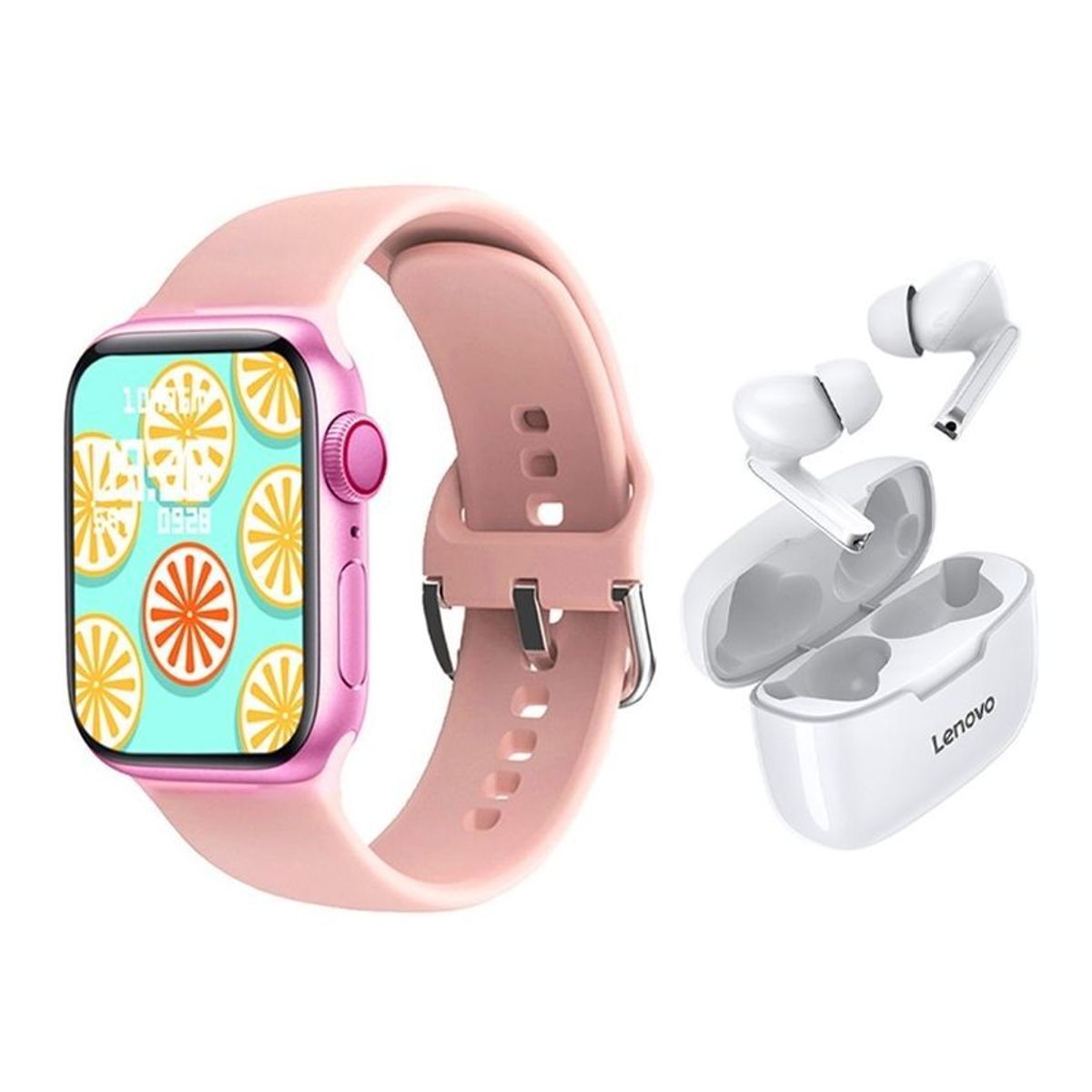 LENOVO - Audífonos Lenovo XT90 De Tws-Blanco y Toumi watch-Rosa