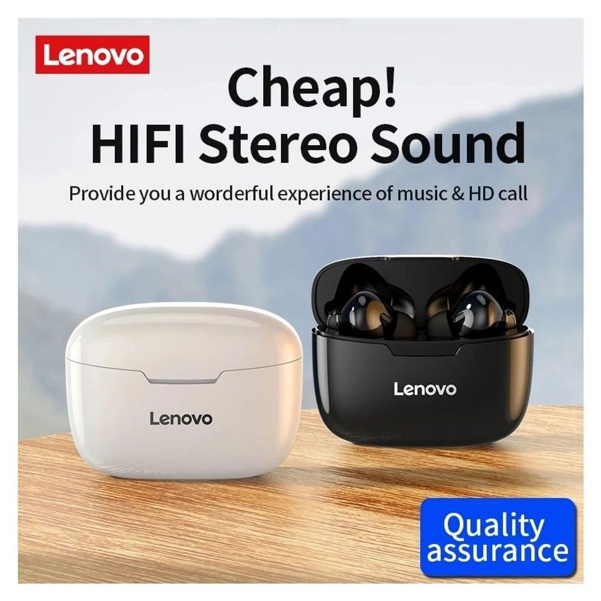 LENOVO - Audífonos Lenovo XT90 De Tws-Blanco y Toumi watch-Rosa