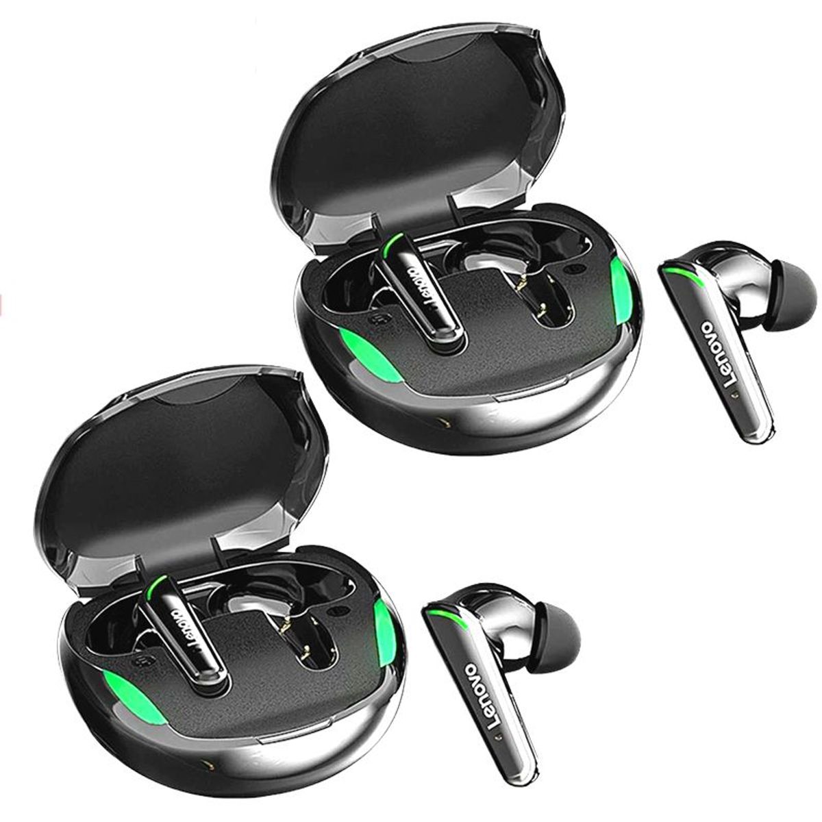 LENOVO - Set 2 De Audífonos Lenovo XT92 de Gaming Bluetooth-Negro
