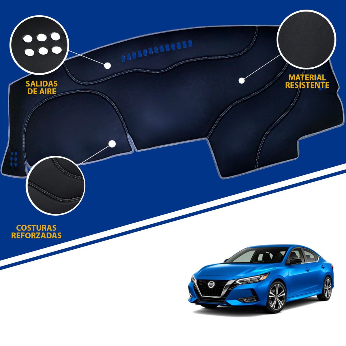TECGO - PROTECTOR TAPETE PARA TABLERO TIPO NISSAN SENTRA 2023