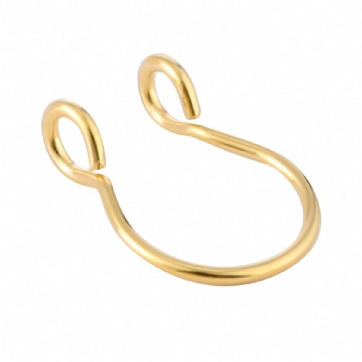 GENERICO - Piercing septum falso argolla para nariz dorado
