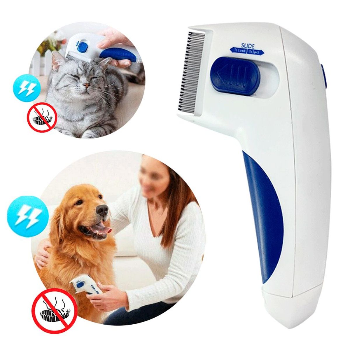 GENERICO - Peine Eléctrico Mata Pulgas