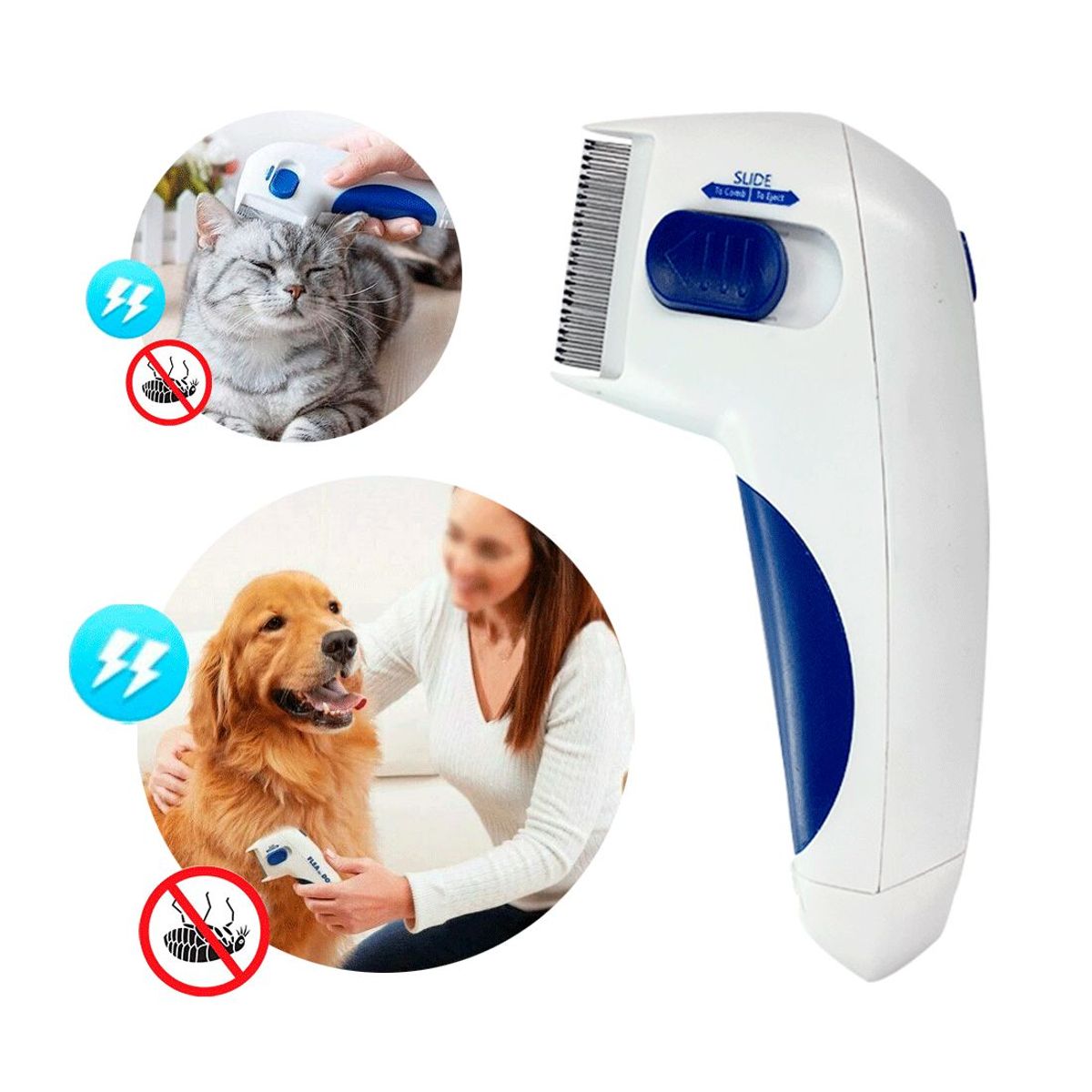 GENERICO - Peine Eléctrico Mata Pulgas