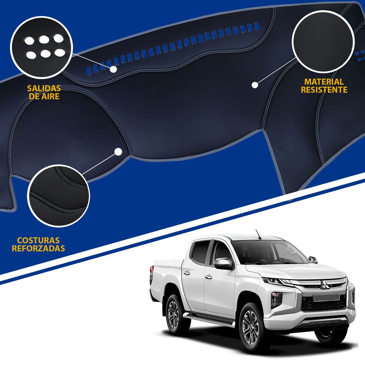 TECGO - PROTECTOR TAPETE PARA TABLERO TIPO MITSUBISHI L200 AÑO 2022