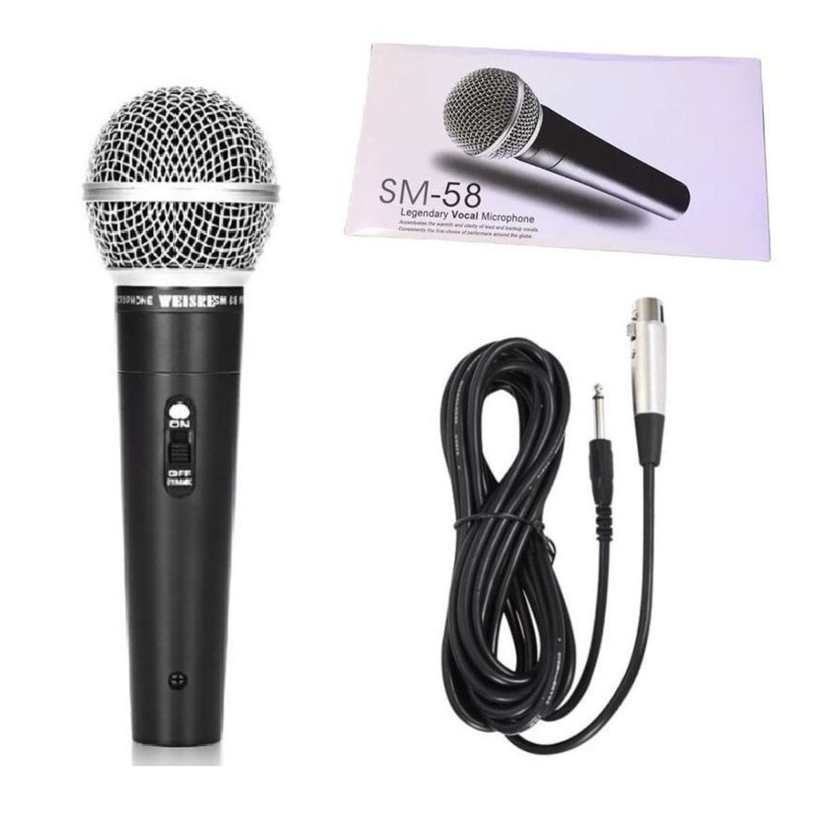 GENERICO - WEISRE M-58 micrófono de condensador portátil unidireccional - Negro