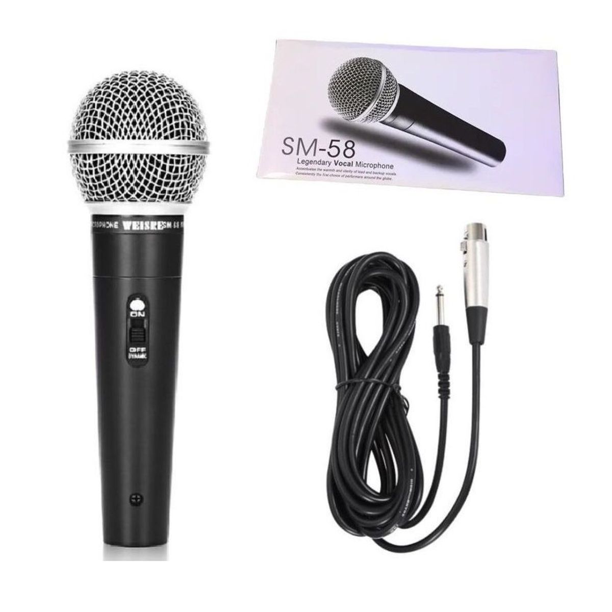 GENERICO - WEISRE M-58 micrófono de condensador portátil unidireccional - Negro