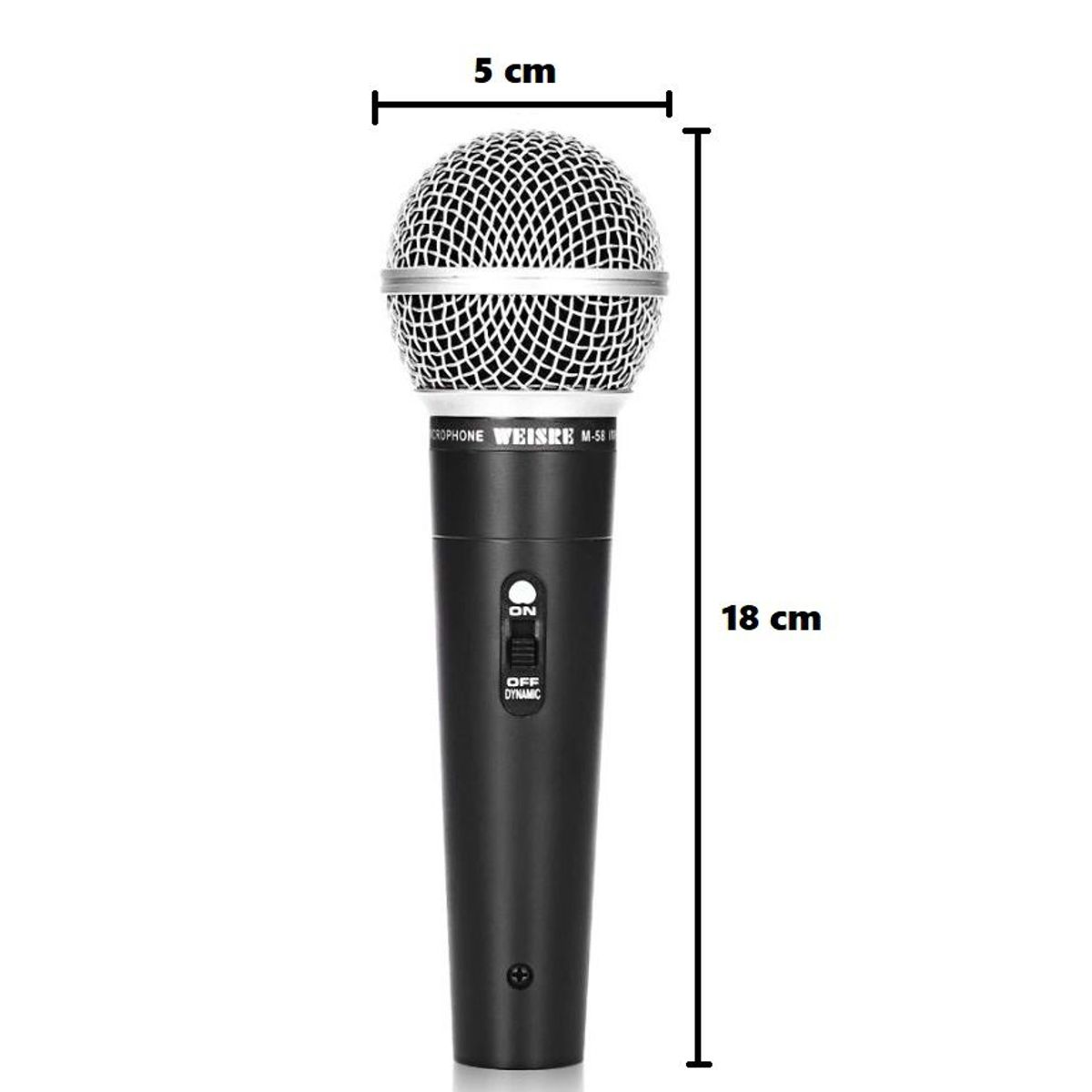 GENERICO - WEISRE M-58 micrófono de condensador portátil unidireccional - Negro