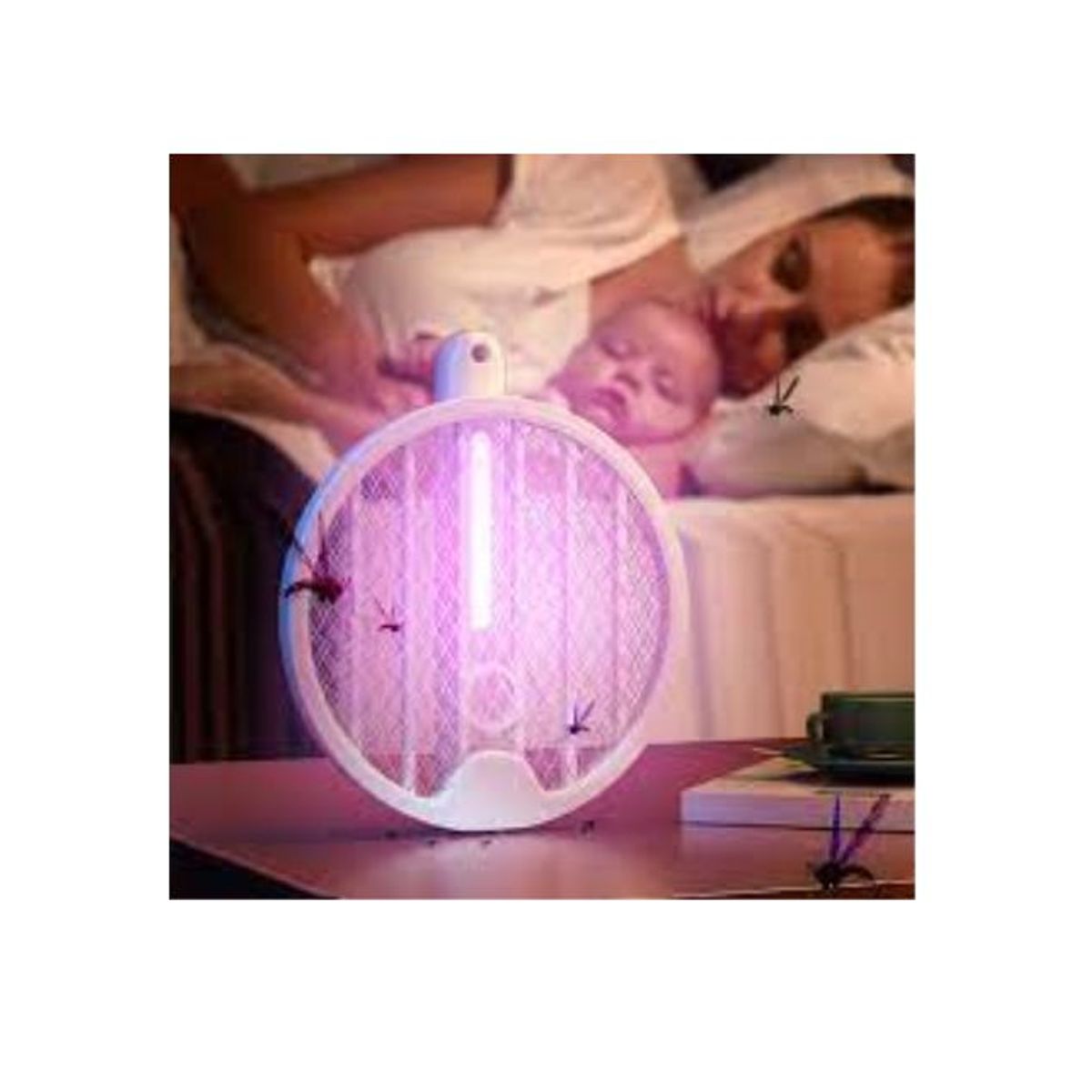 GENERICO - Raqueta electrica mata zancudos moscas mosquitos