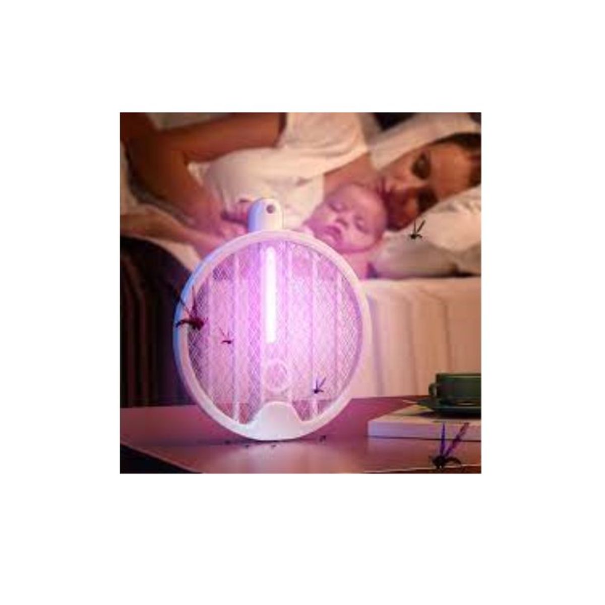 GENERICO - Raqueta electrica mata zancudos moscas mosquitos