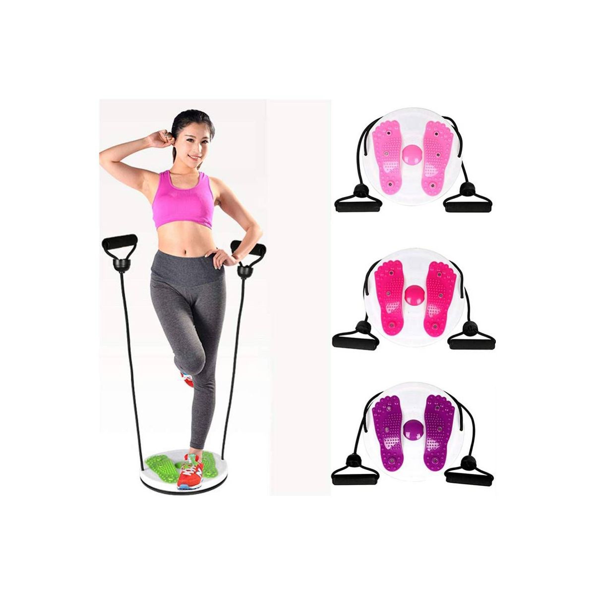 GENERICO - Disco Giratorio con ligas para Moldear tu Cintura y Abdomen