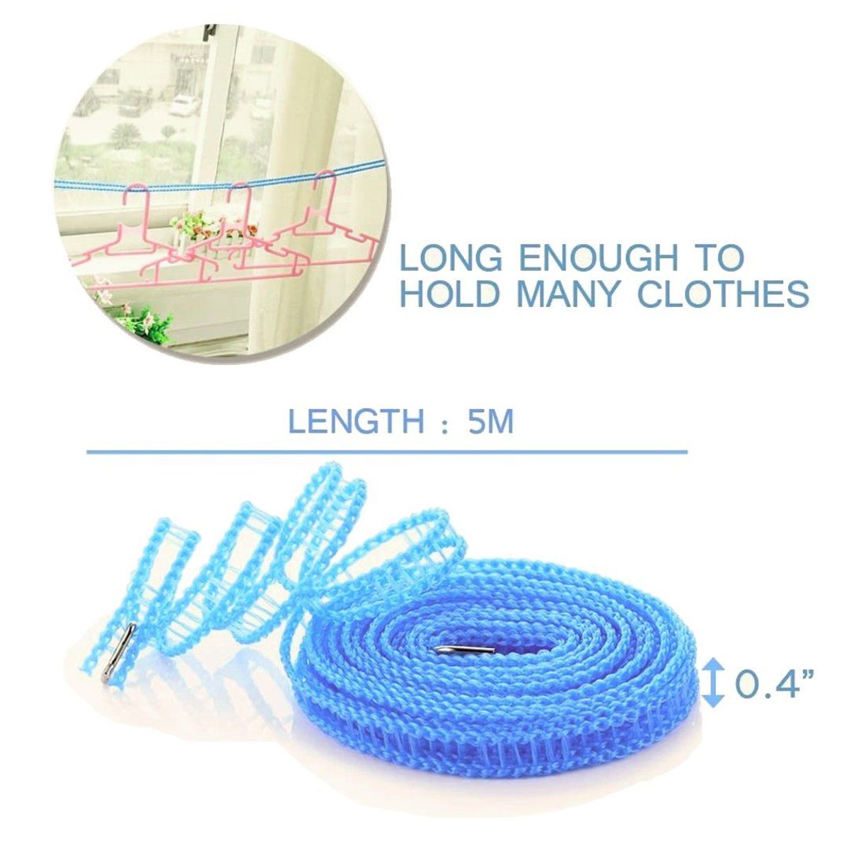 TODO FIT - CORDEL PARA TENDER ROPA AZUL