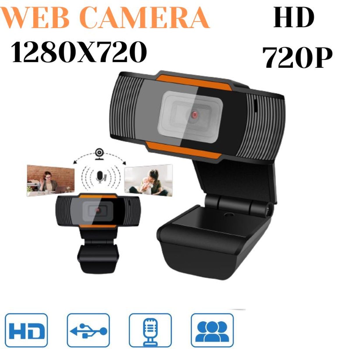CAMARAO - CAMARA WEB HIGH SOLUTION 1280X720 NEGRO
