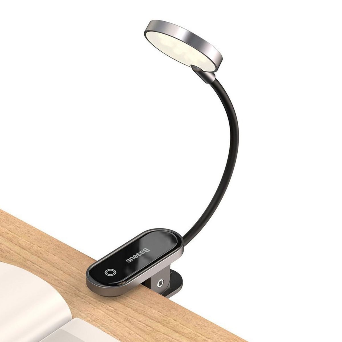 BASEUS - Lámpara de mesa LED con clip USB luz regulable Baseus DGRAD-0G