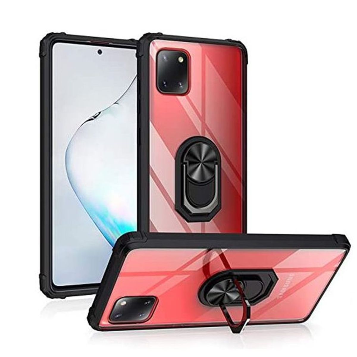 GENERICO - Case funda tpu + acrilico samsung galaxy note 10 lite NEGRO