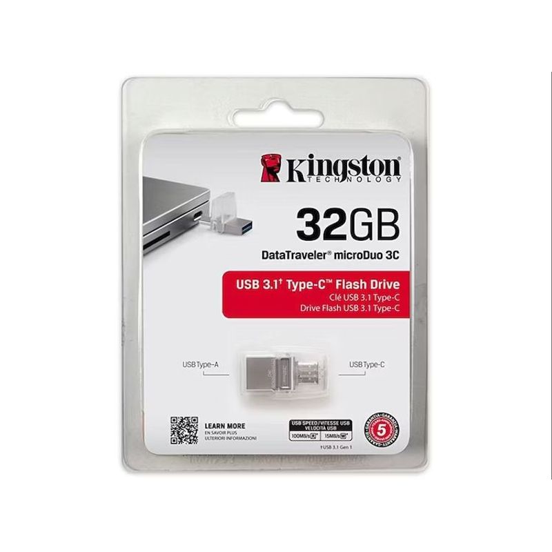 KINGSTON - Memoria Usb Kingston 3.1 MicroDuo DTDUO3C 32gb Tipo C