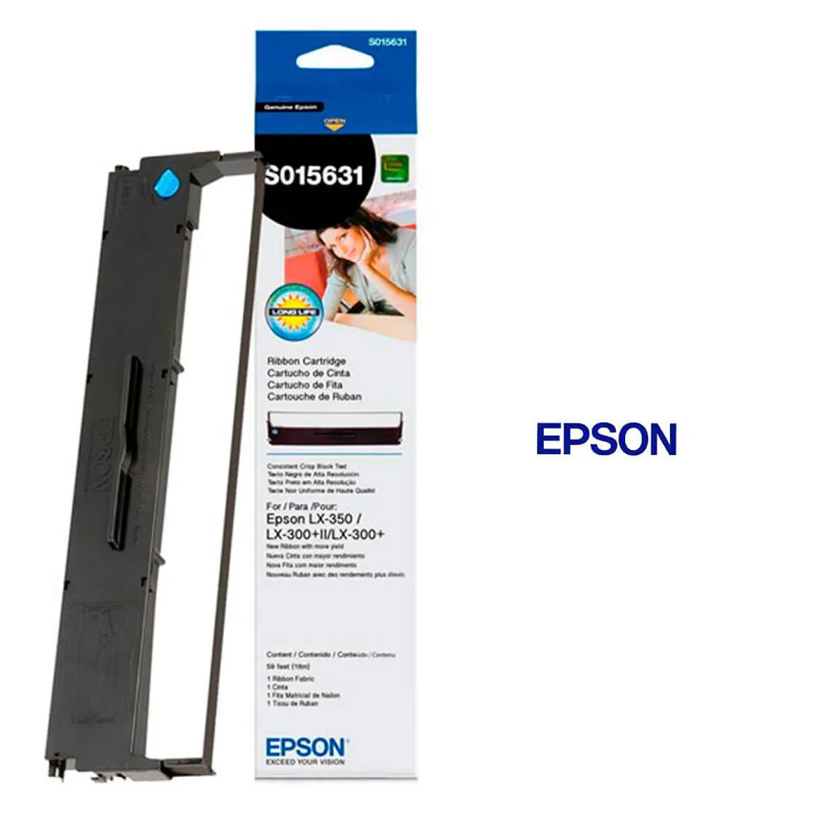 EPSON - CINTA EPSON S015631 PARA LX-350 -NEGRO