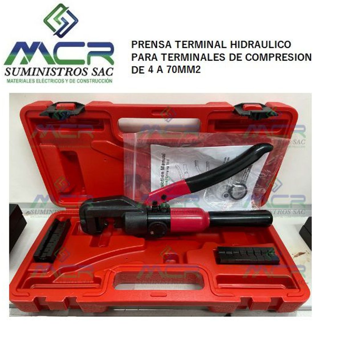 GENERICO - PRENSA TERMINAL HIDRAULICO PARA TERMINAL DE COMPRESION 4 A 70 MM2
