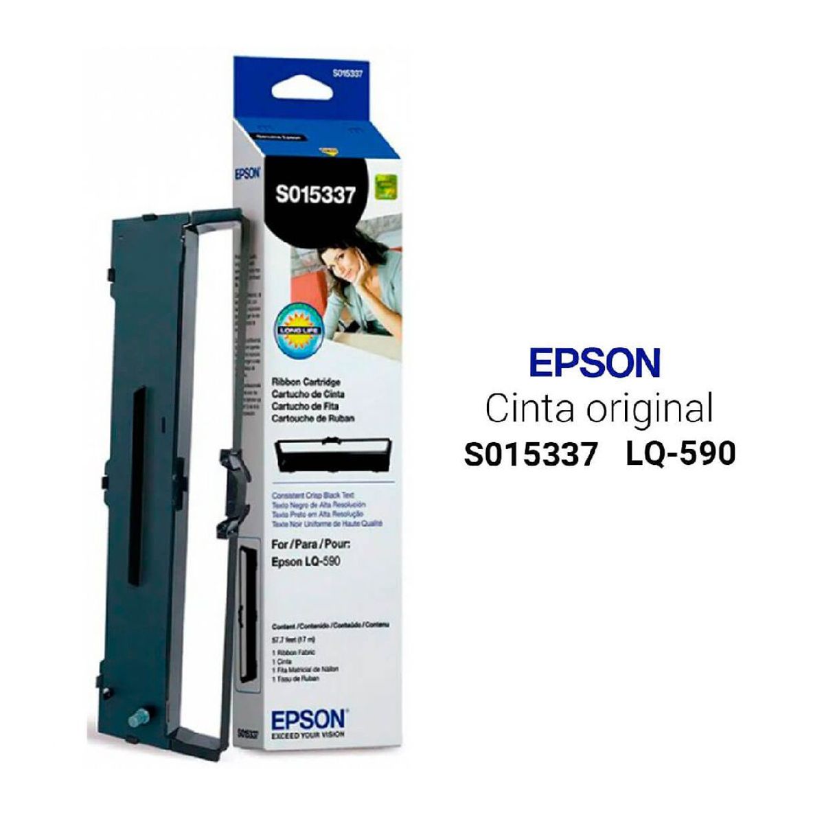 EPSON - CINTA EPSON S015337 PARA LQ-590-NEGRO