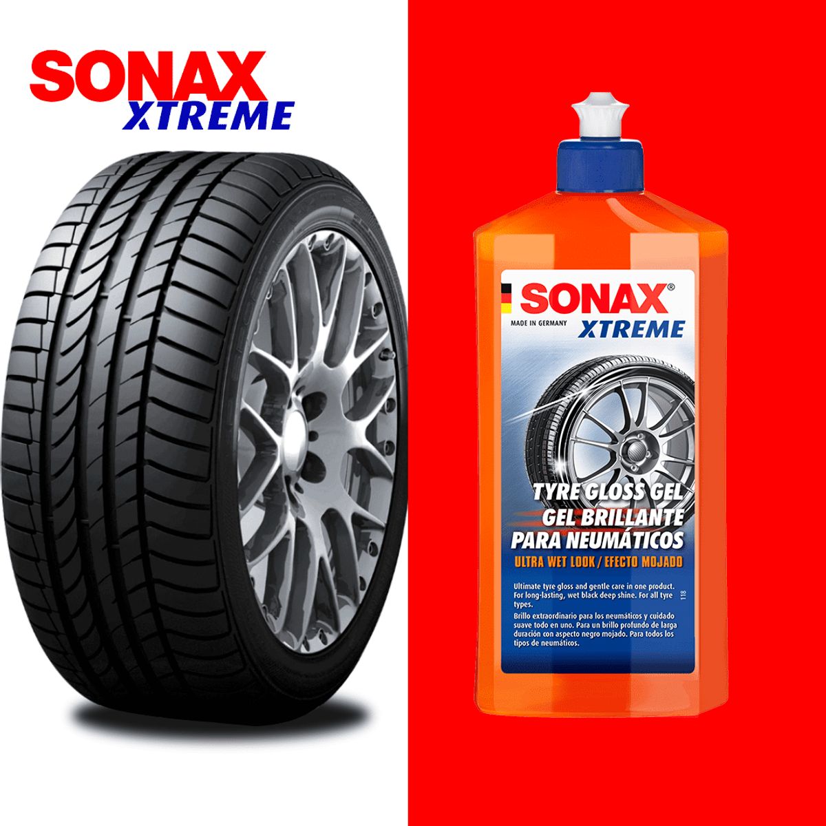 SONAX - Sonax Renovador Abrillantador Neumatico Gel xtreme 500 Ml