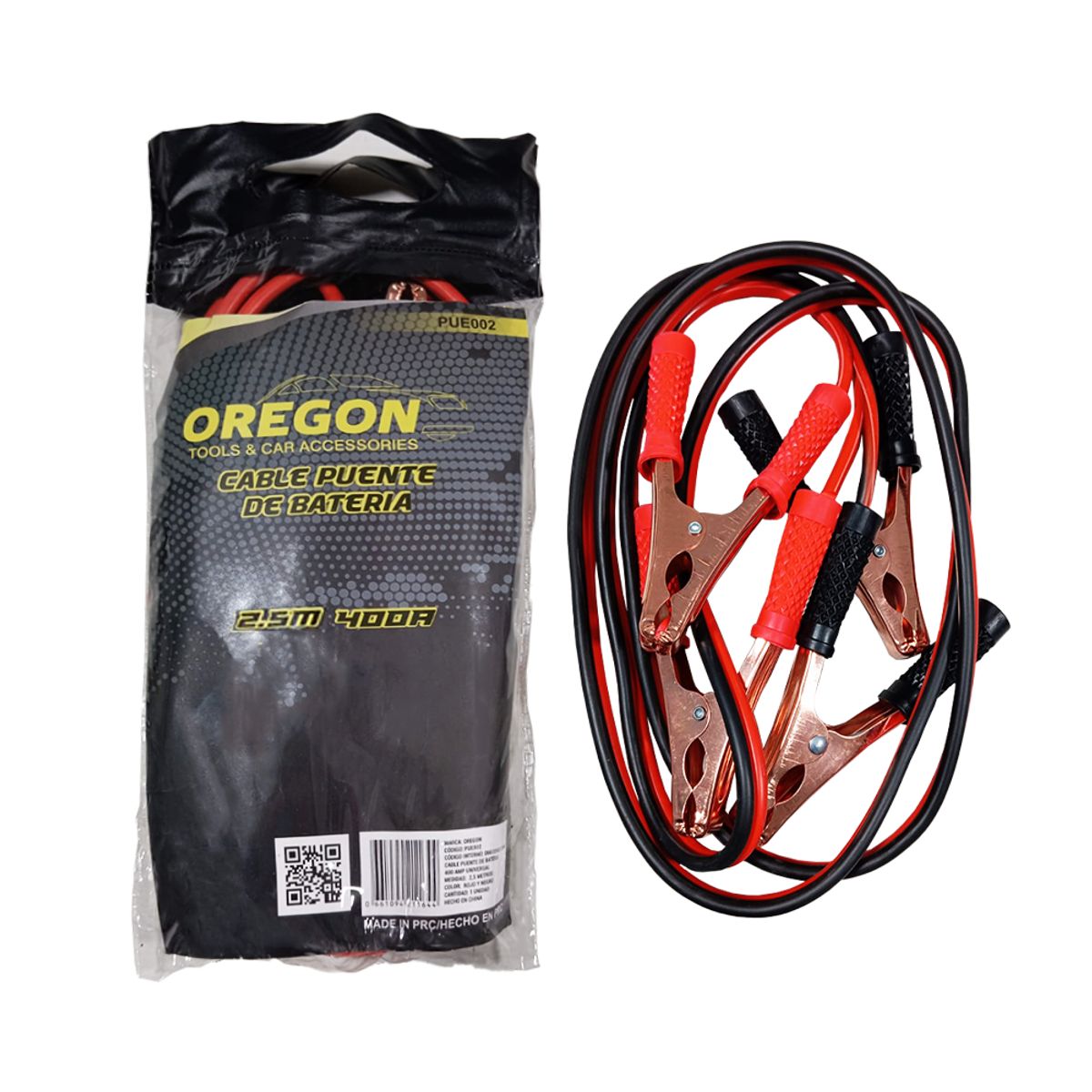 OREGON - Cable Batería 400 Amp Pasacorriente de Arranque Cocodrilo