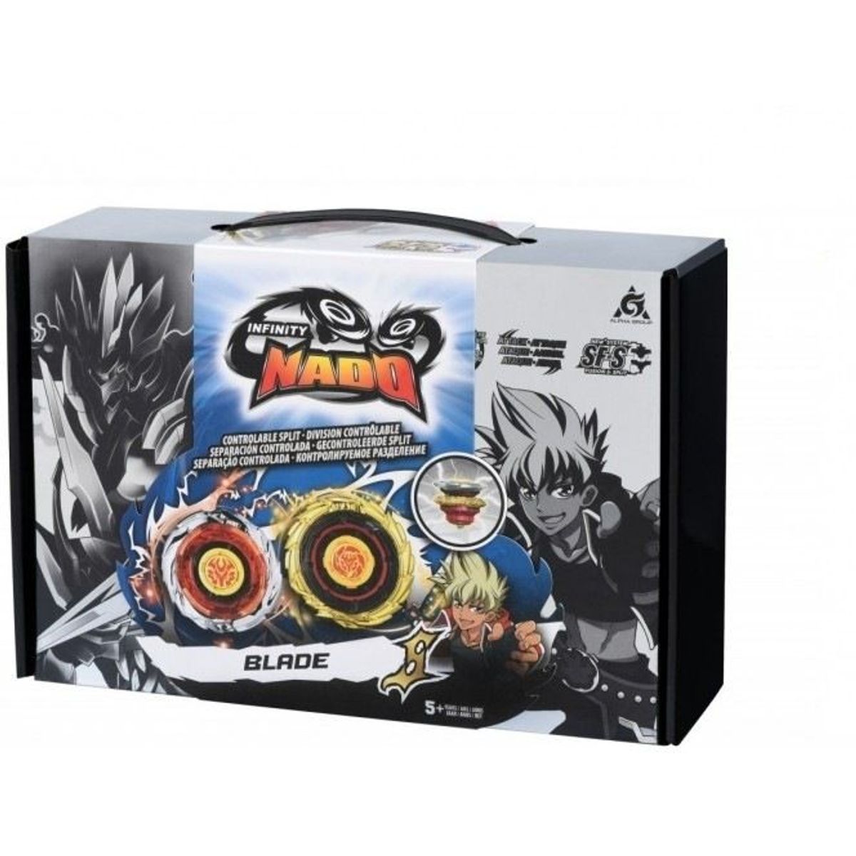 INFINITY NADO - Juguete Trompo de Batalla Maletín de Metal Blade