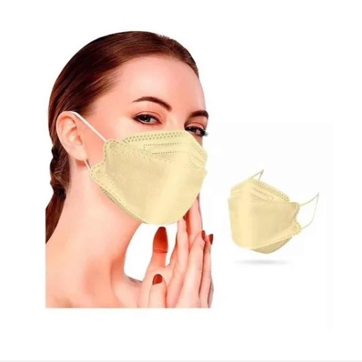 GENERICO - MASCARILLA KN95 FISH CREMA x 20 Unidades