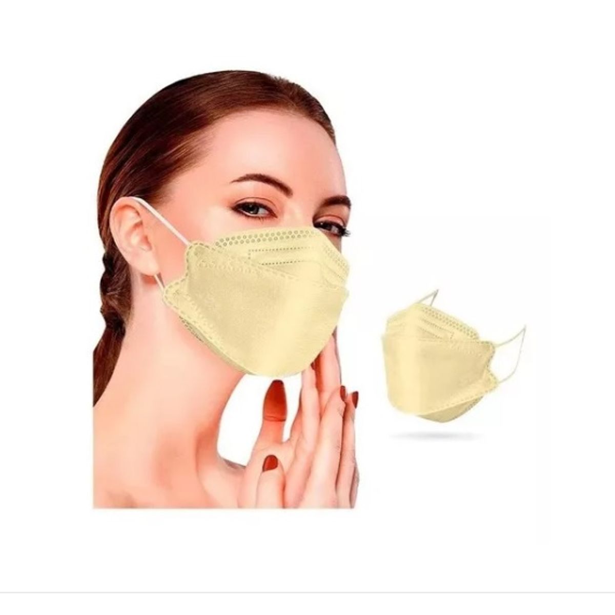 GENERICO - MASCARILLA KN95 FISH CREMA x 20 Unidades
