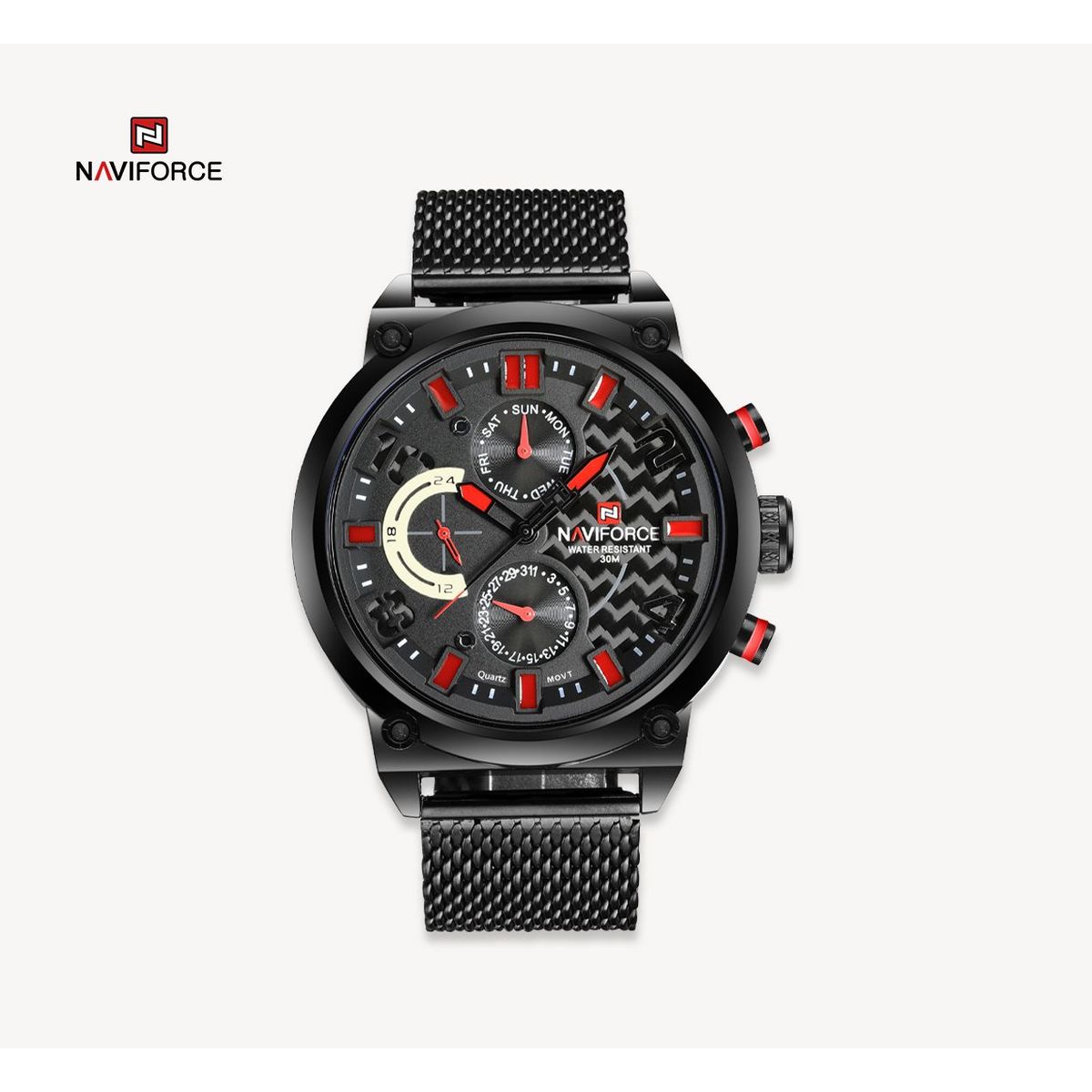 NAVIFORCE - Reloj Naviforce NF9068 en negro_.