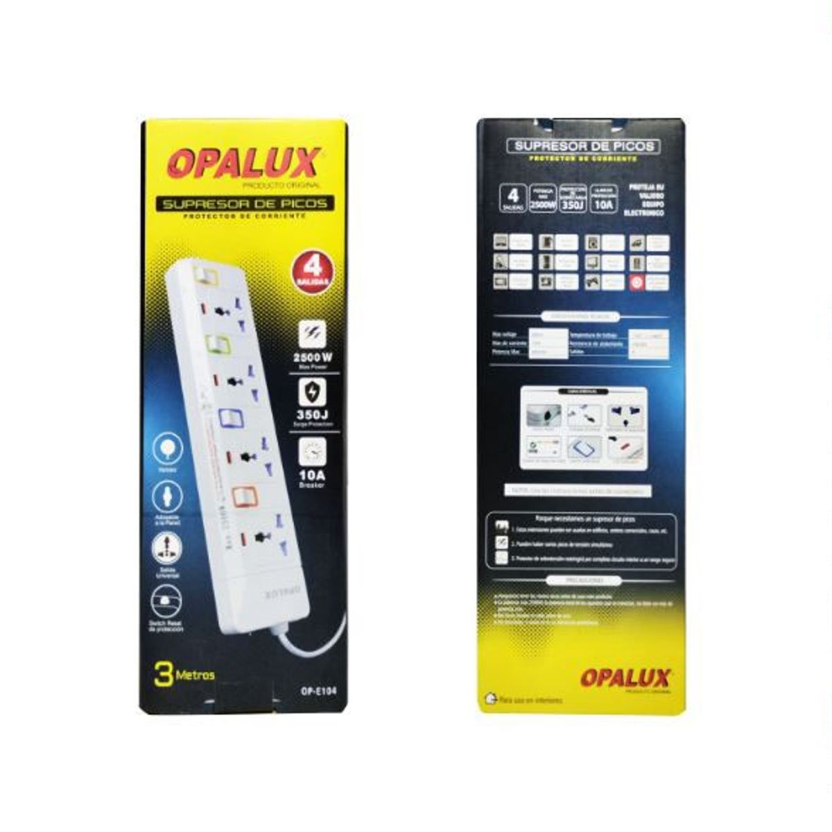 OPALUX - Supresor de Picos 4 Salidas OP-E104 OPALUX