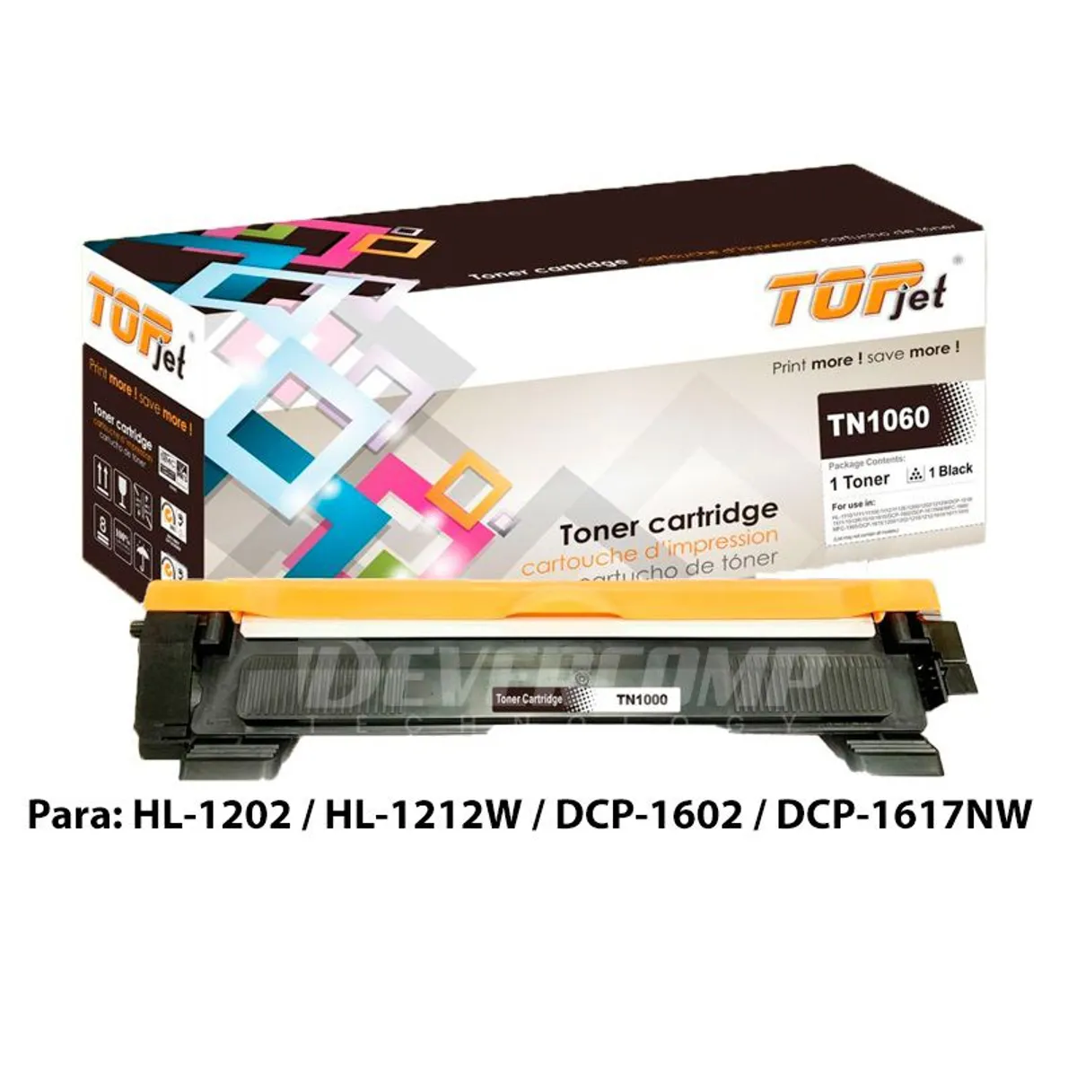 GENERICO - Toner compatible TN-1060 para HL1202 HL1212W  1602 1617NW