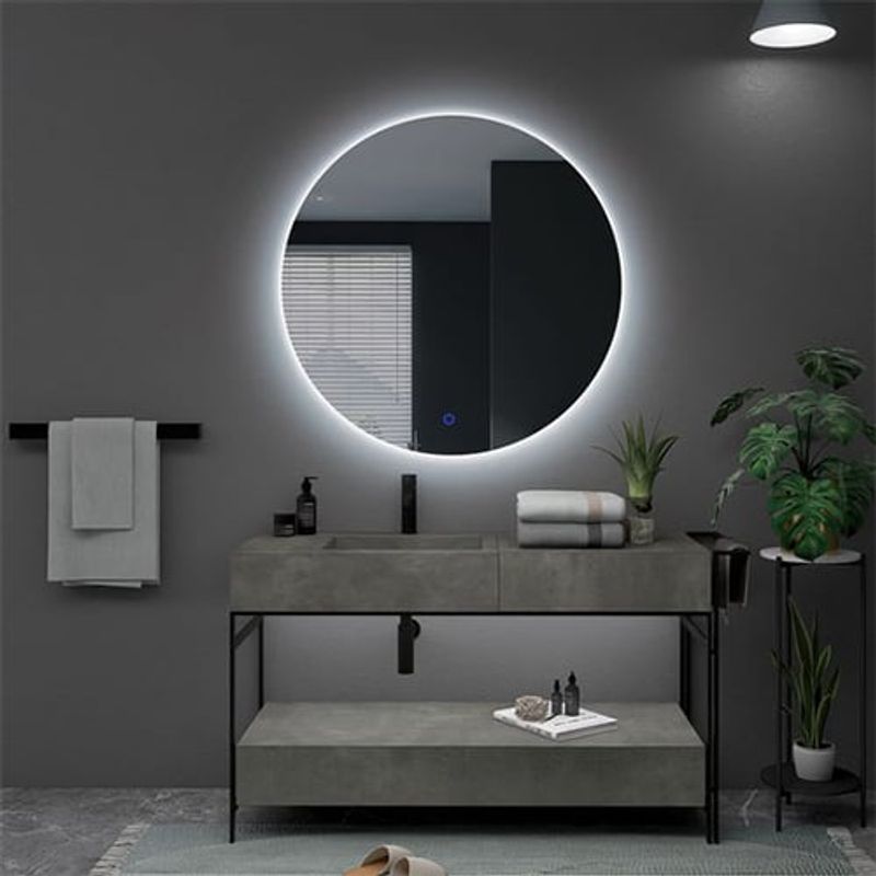 GENERICO - Espejo Led Táctil Circular 70cm Luz Fría