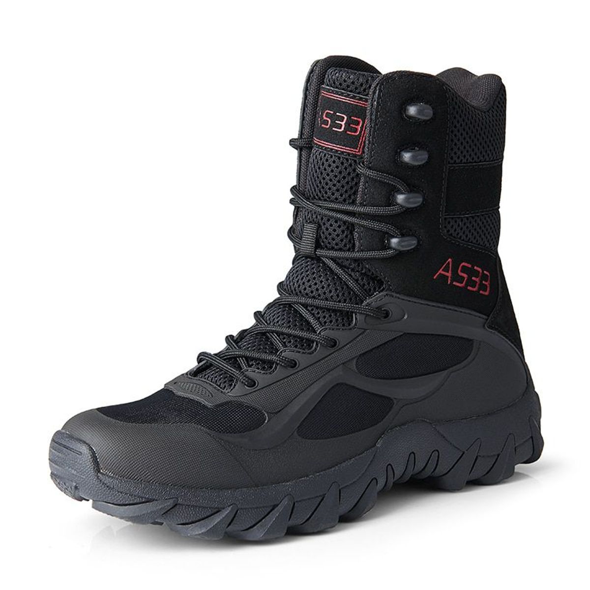 BLWOENS - Botas militares de alta calidad para hombre botines de combate-Negro