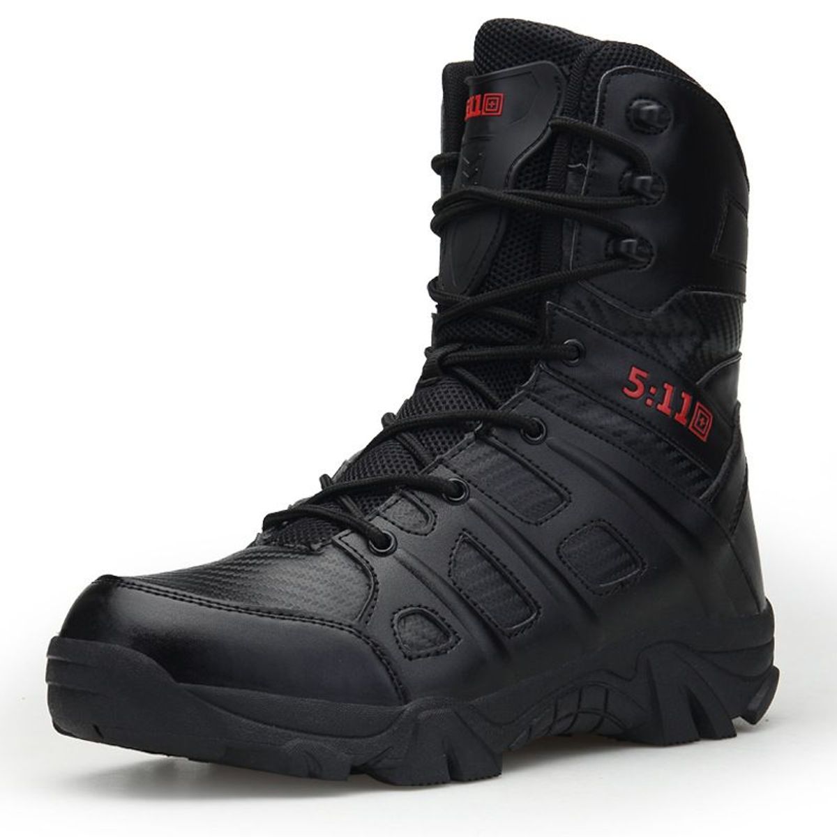 BLWOENS - Botas militares de alta calidad para hombre botines de combate-Negro