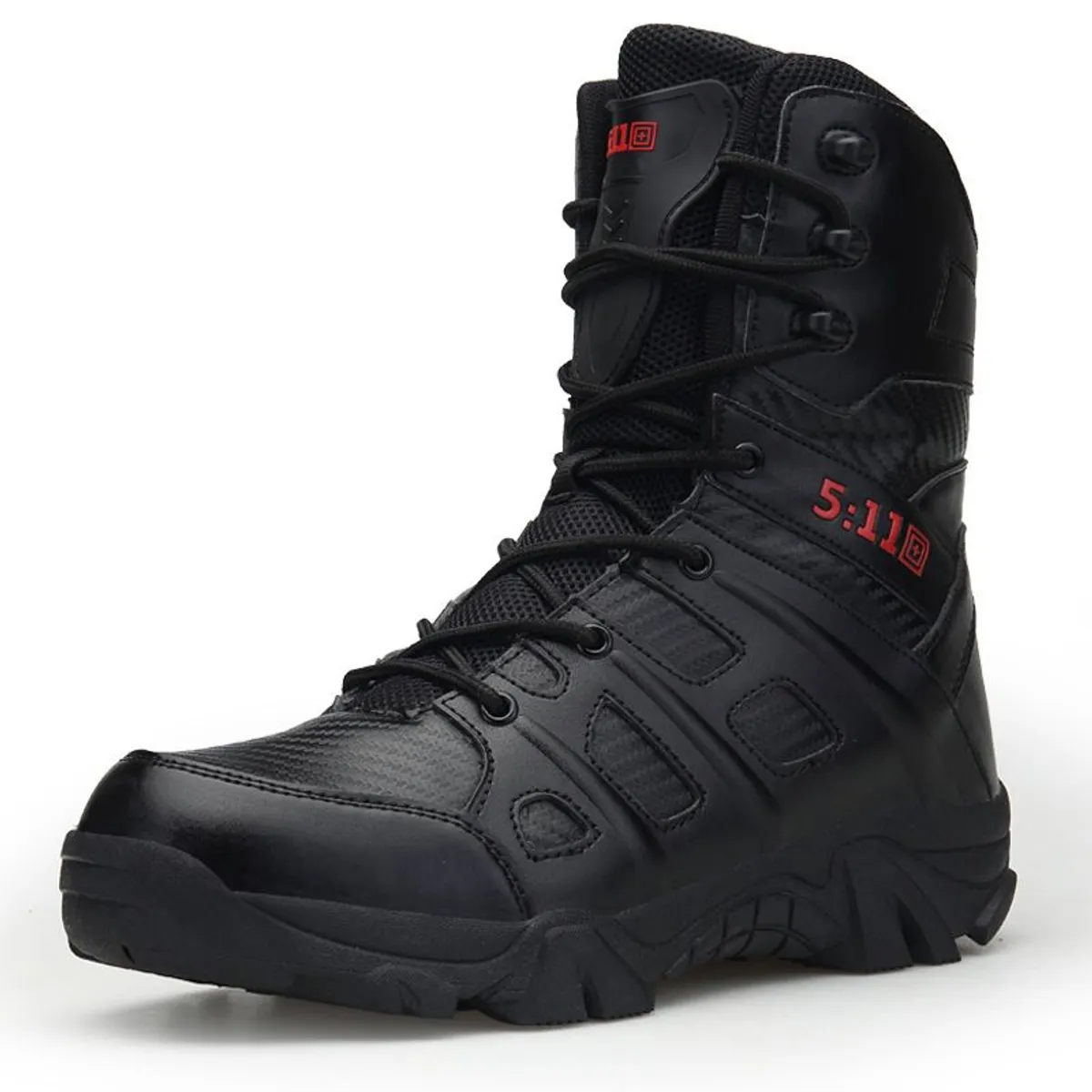 BLWOENS - Botas militares de alta calidad para hombre botines de combate-Negro