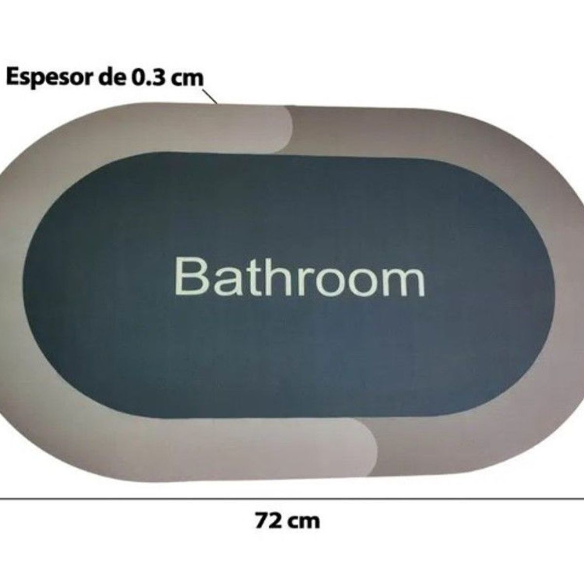 GENERICO - Alfombra de baño tapete absorbente para ducha anti deslizante