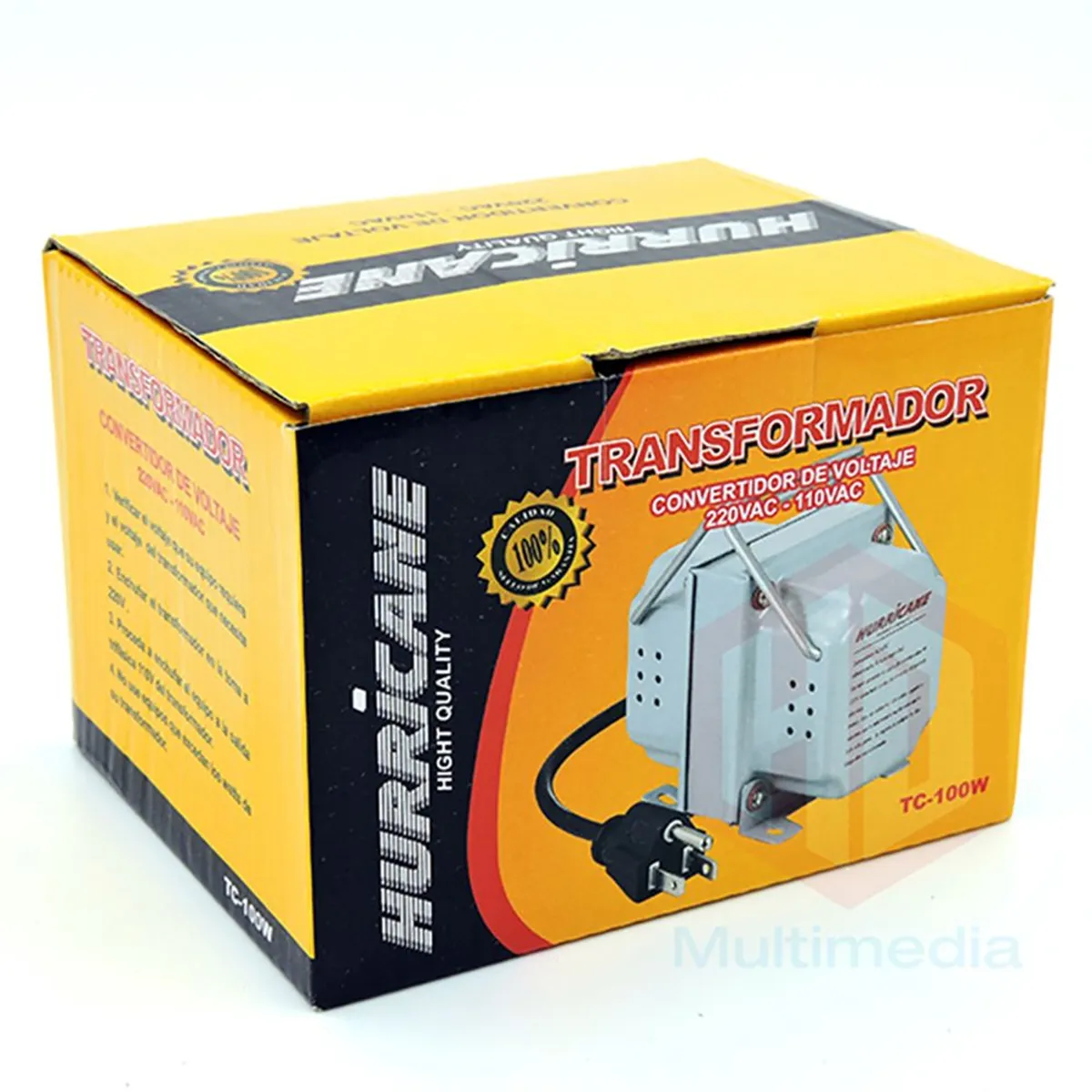HURRICANE - transformador 220 VAC a 110 VAC - 100 Watts