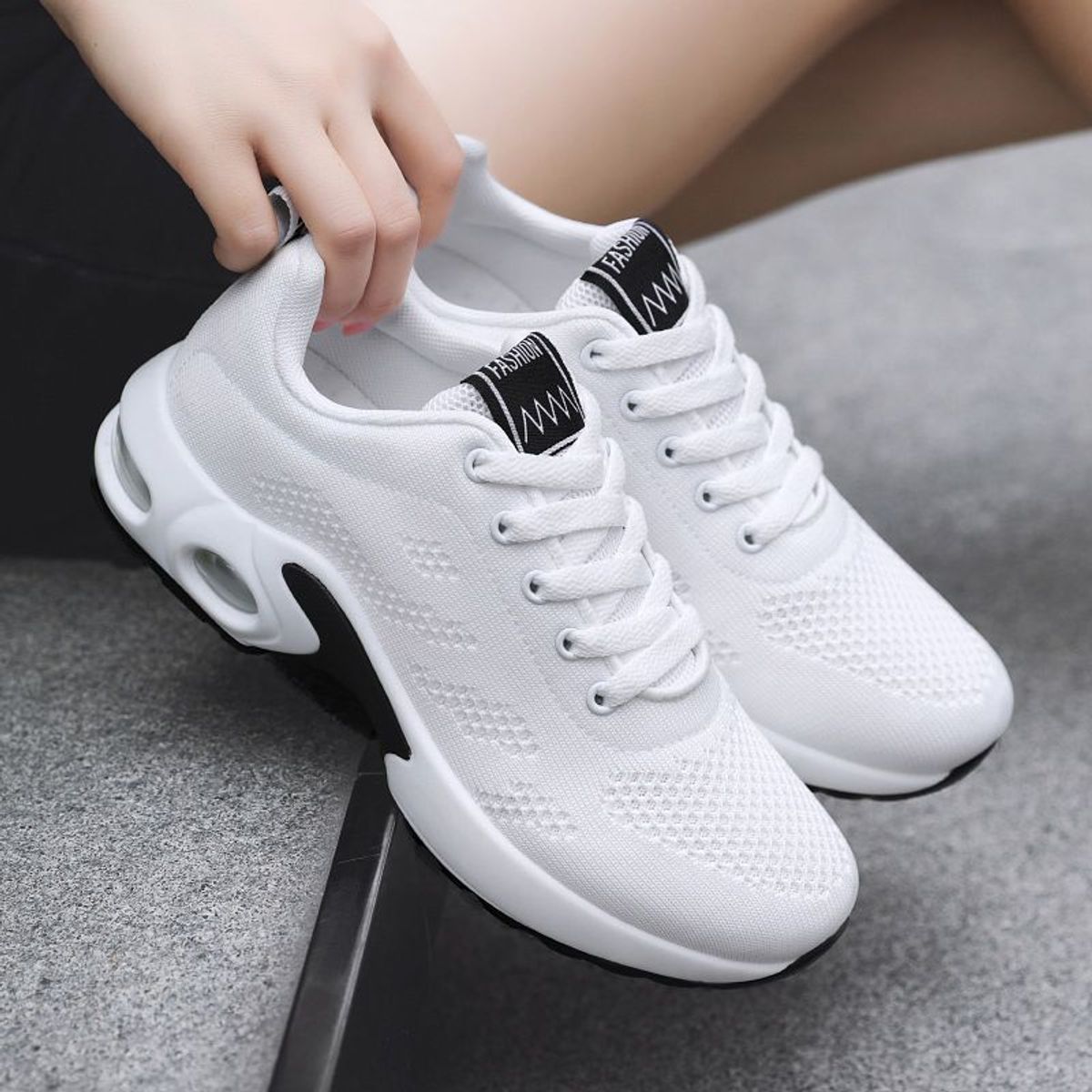 BLWOENS - Zapatillas Casuales antideslizante Mujer Zapatos -Blanco
