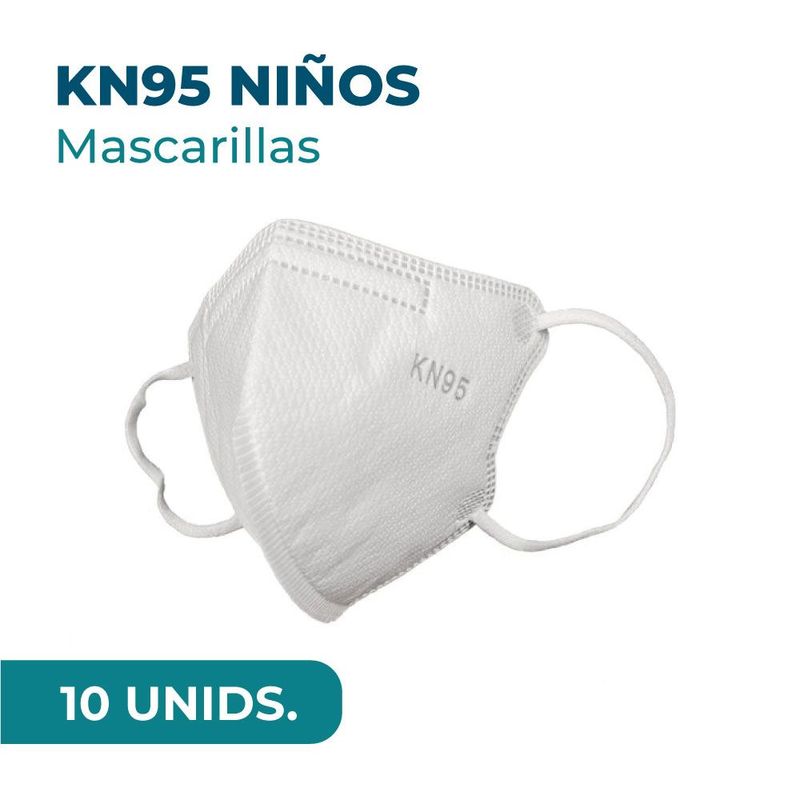 GENERICO - MASCARILLA KN95 BLANCA  NIÑO x 10 Unidades