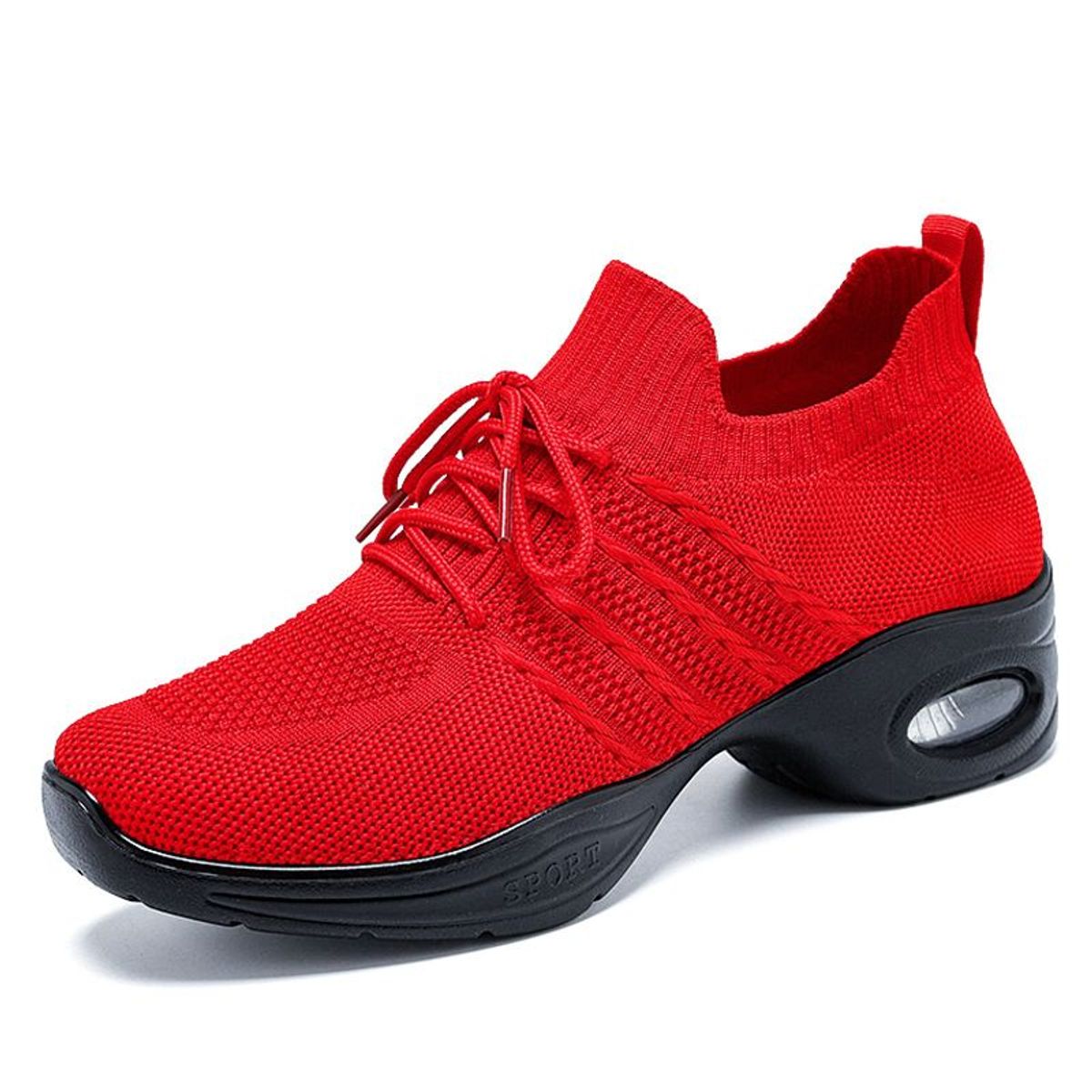 BLWOENS - Zapatillas Casuales antideslizante Mujer Zapatos -Rojo