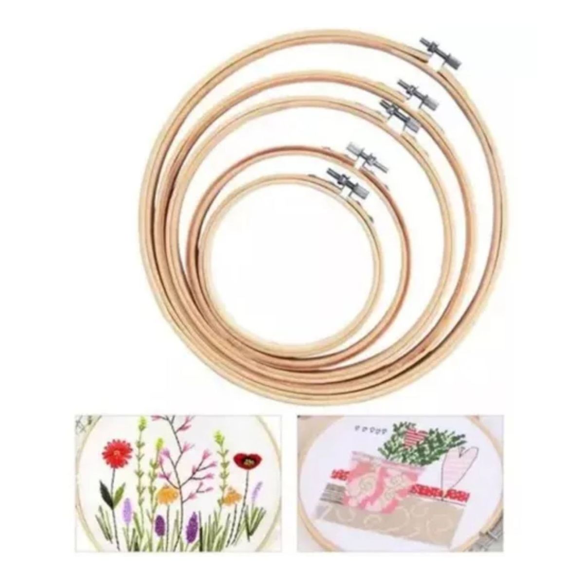 GENERICO - Set De Bordado Juego Bastidor Con Aguja Para Bordar Pedrería
