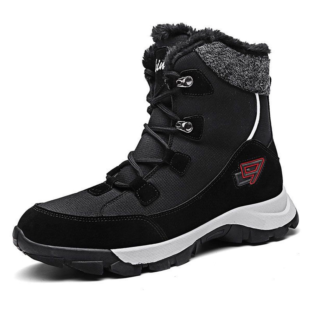 BLWOENS - Cómodas botas nieve al aire libre para hombre - Negro