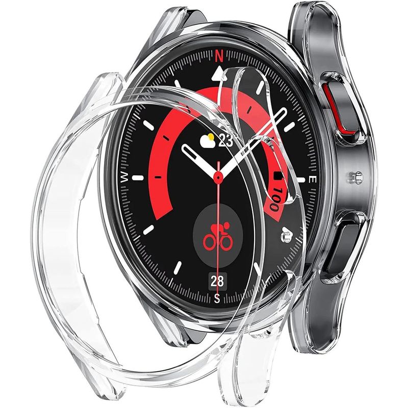 GENERICO - Protector de pantalla + Funda Samsung Watch 4 44mm - TRANSPARENTE