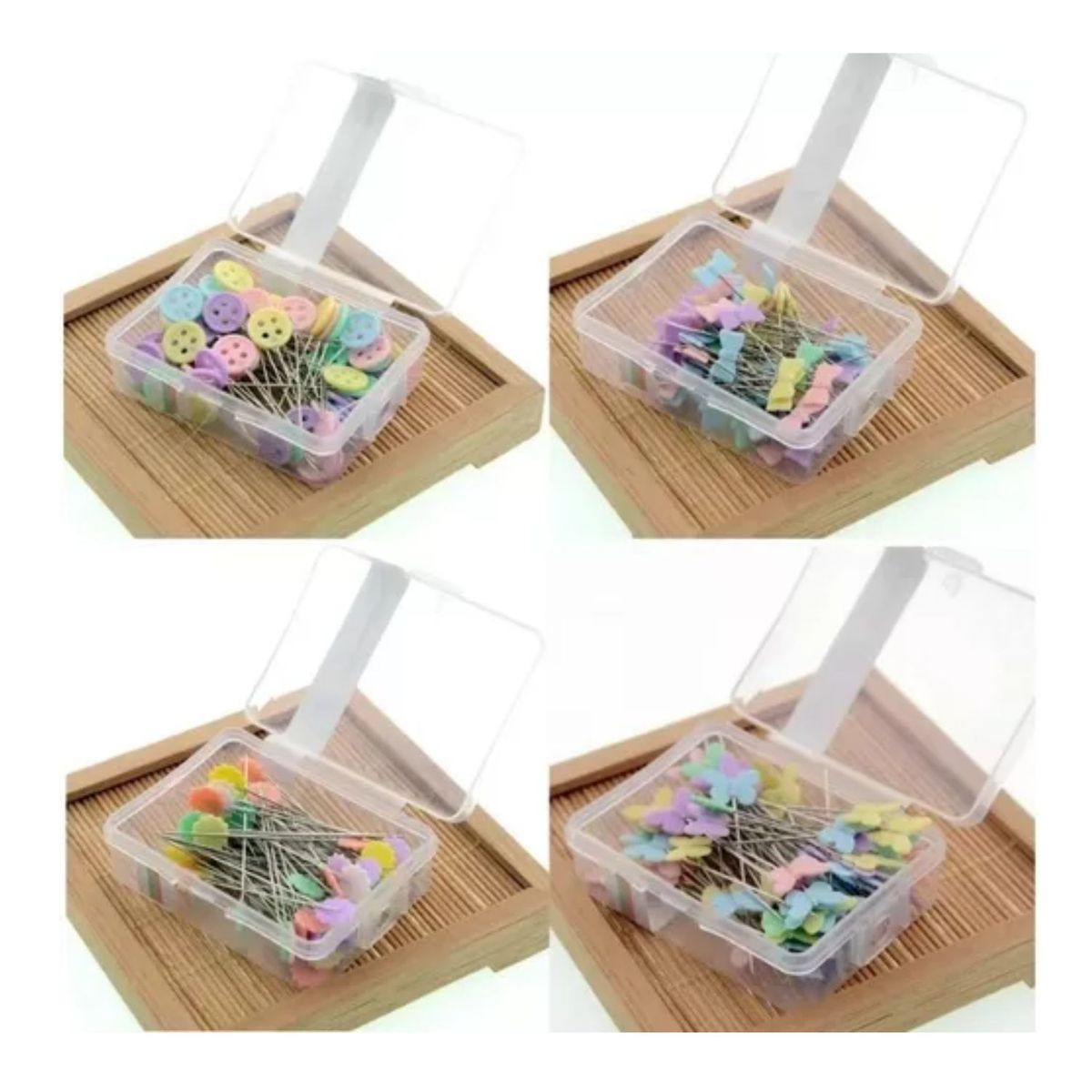 GENERICO - Alfiler Quilting Patchwork Costura - 4 Cajitas