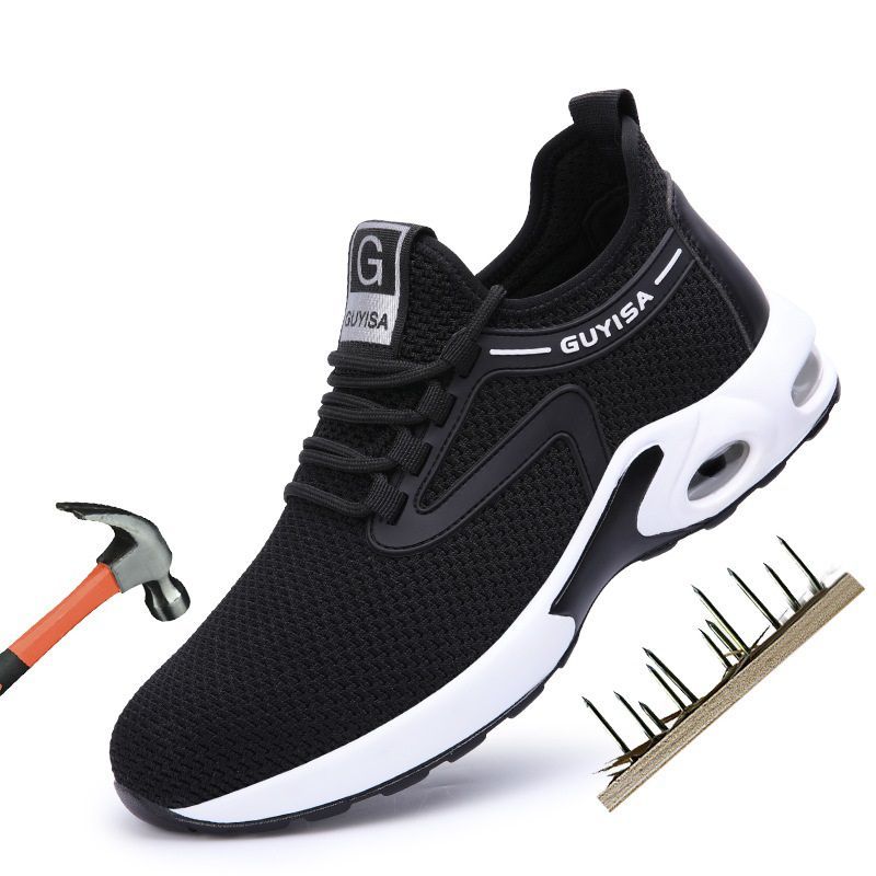 BLWOENS - Zapatos de Seguridad ligeros para hombres cómodos trabajo - Negro