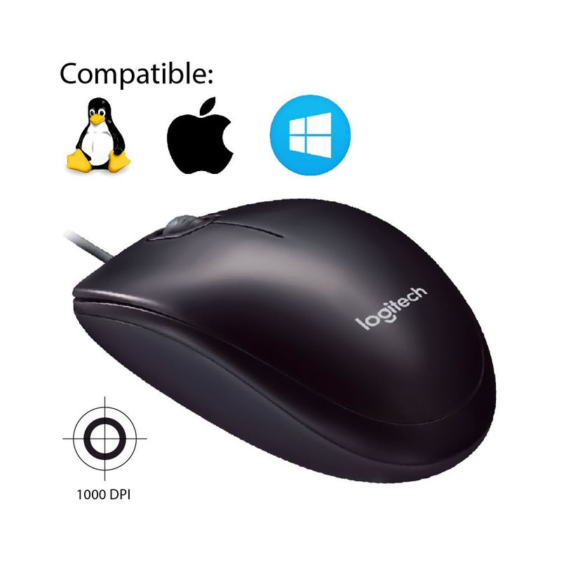 LOGITECH - Mouse Logitech M90 USB Negro