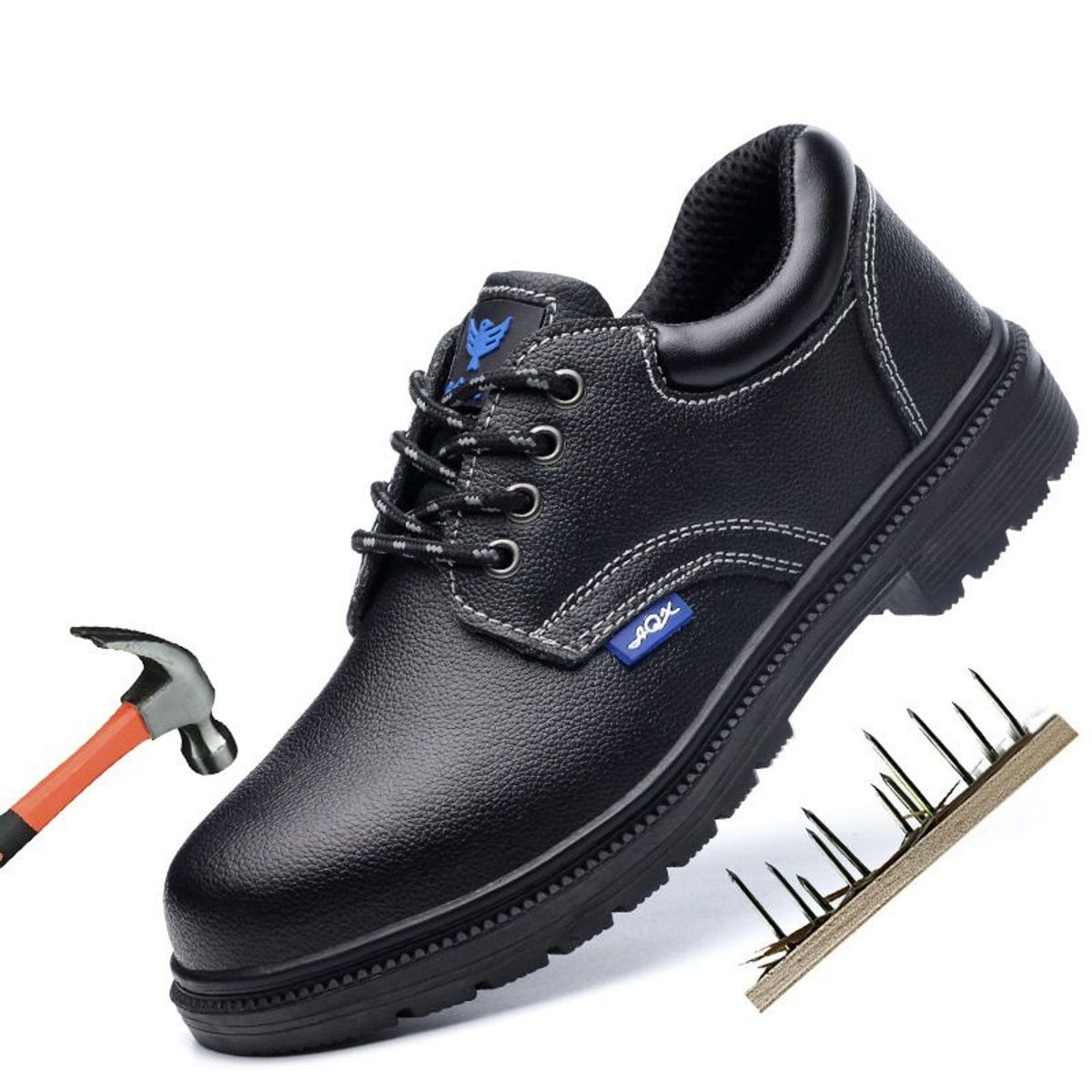 BLWOENS - Zapatos de Seguridad ligeros para hombres cómodos trabajo - Negro