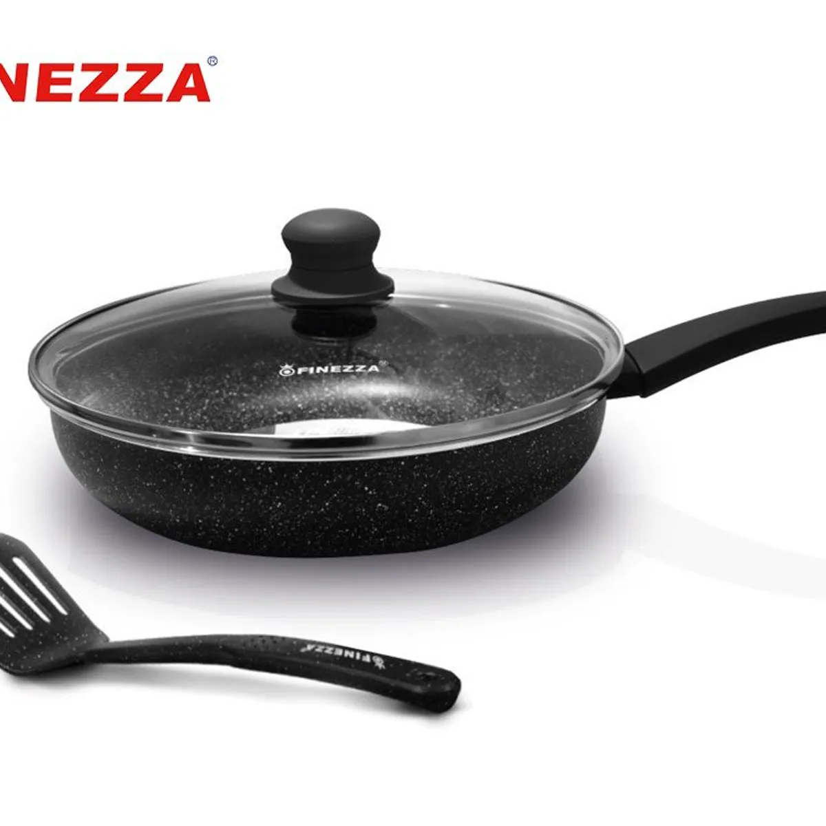 FINEZZA - Sarten Granito   con Tapa 28 cm  y espatula FINEZZA