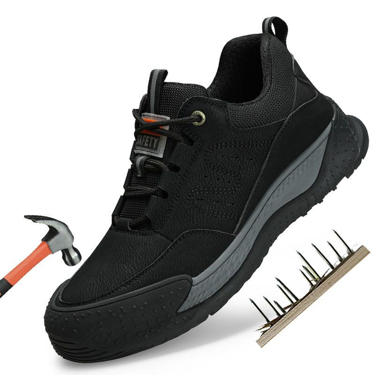 BLWOENS - Zapatos Seguridad Blwoens Hombre Ligeros Negros Suela Goma