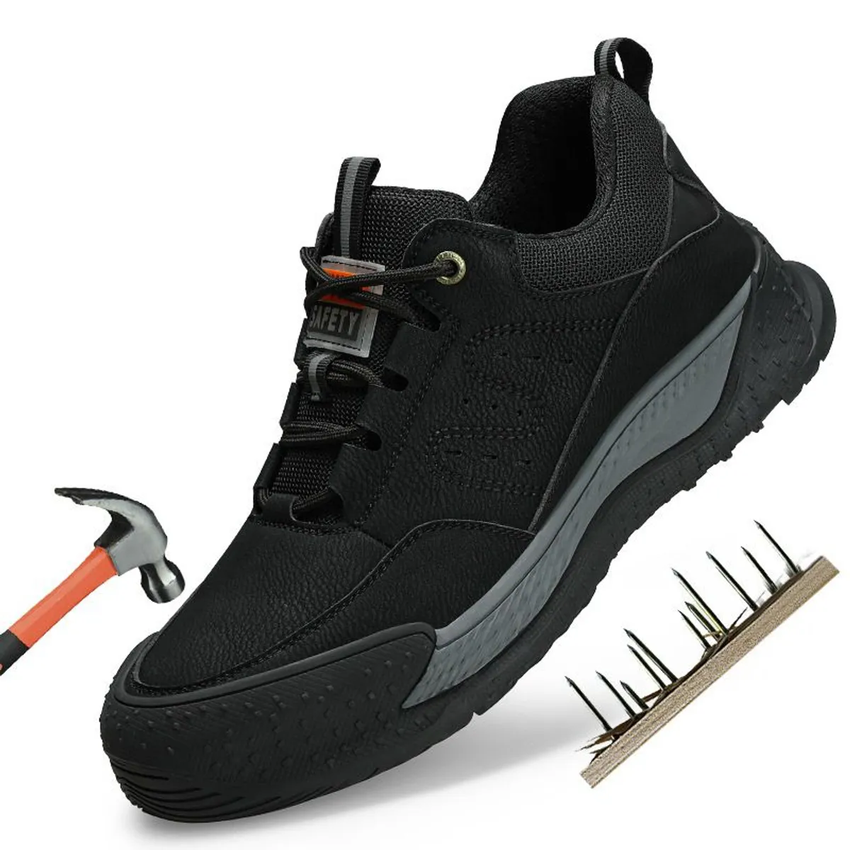 BLWOENS - Zapatos Seguridad Blwoens Hombre Ligeros Negros Suela Goma